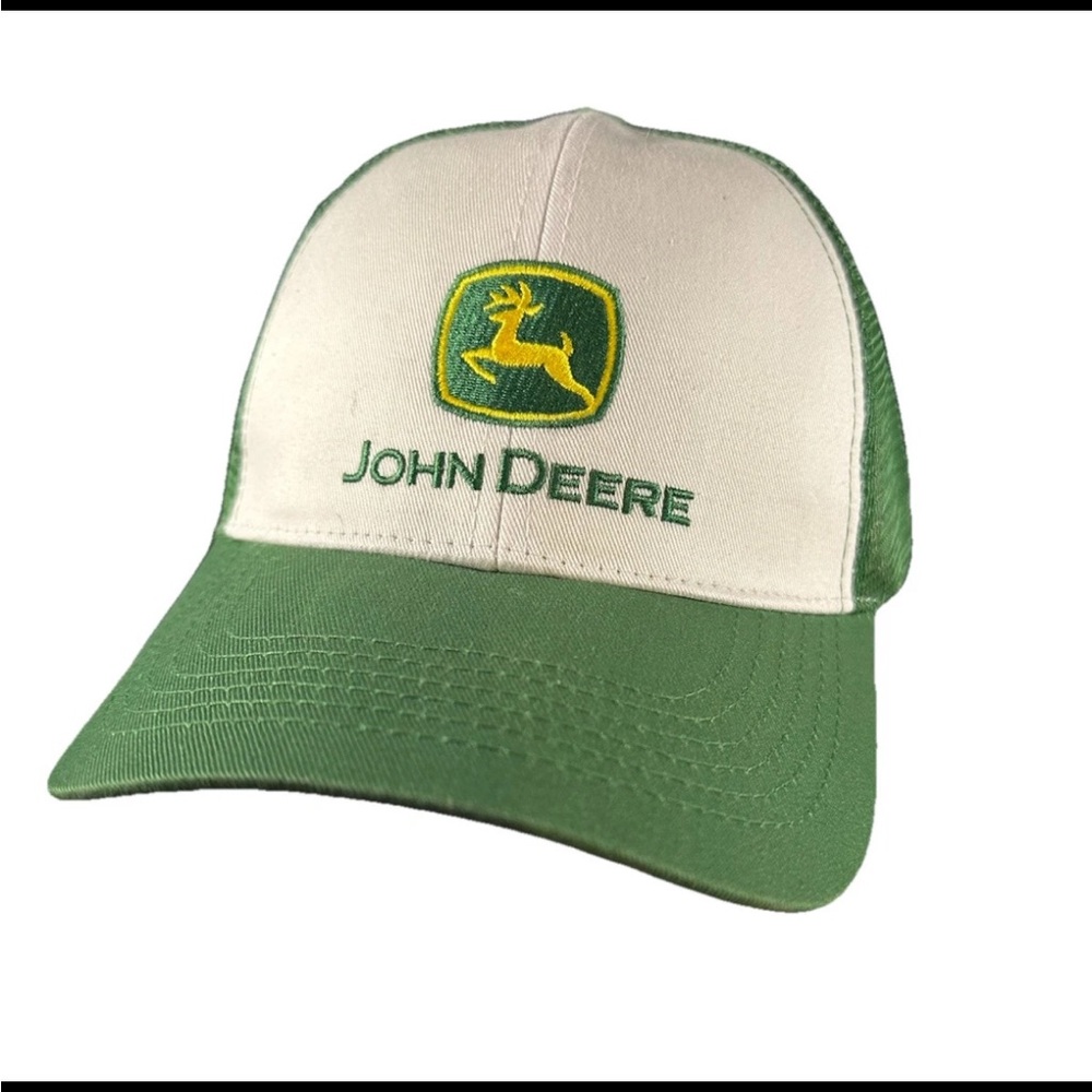 John Deere Green and White Cap